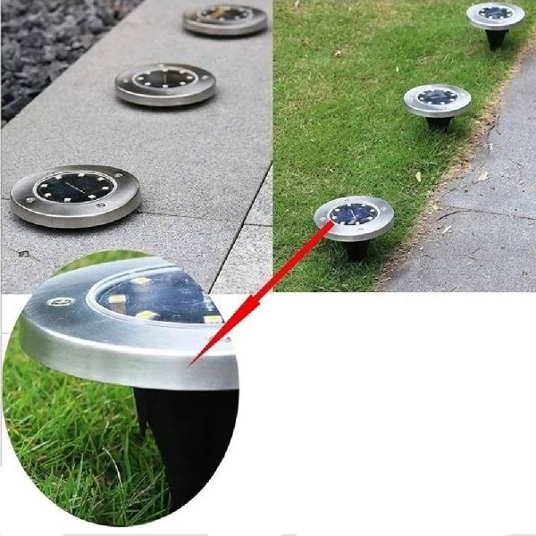 ESTACA LED SOLAR 8LEDS 3000K - Imagen 2