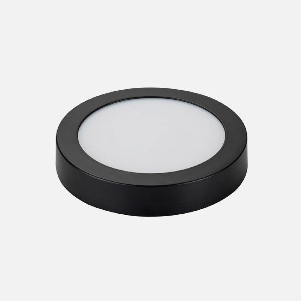 PANEL LED NEGRO SOBREPUESTO REDONDO 18W
