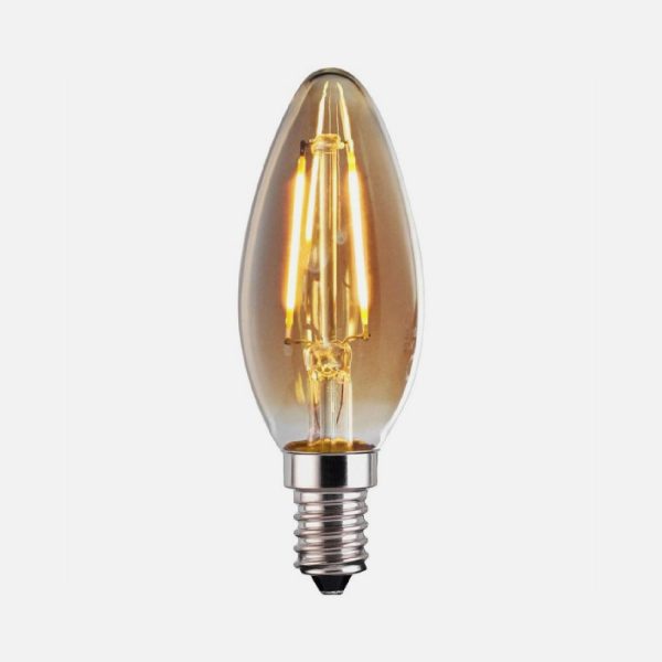 AMPOLLETA LED FILAMENTO C35 2W E14 2700K