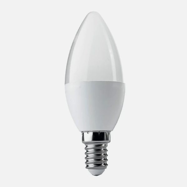 AMPOLLETA LED VELA EMPAVONADOS E14 5W