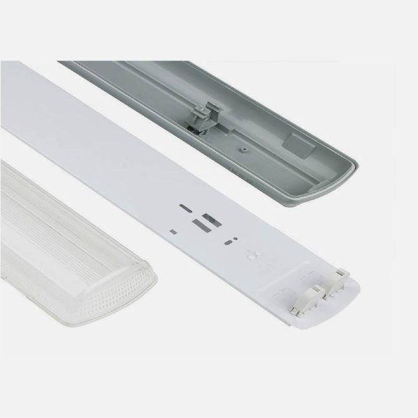 ESTANCO PARA DOBLE TUBO LED TRANSPARENTE 120CM - Imagen 2