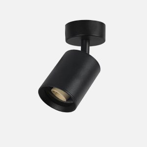 FOCO SOBREPUESTO PORTA GU10 NEGRO
