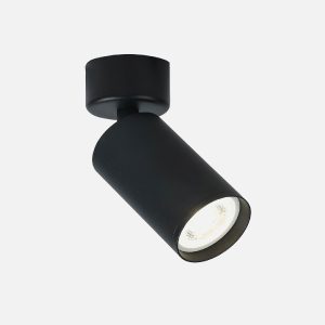 FOCO SOBREPUESTO PORTA GU10 NEGRO