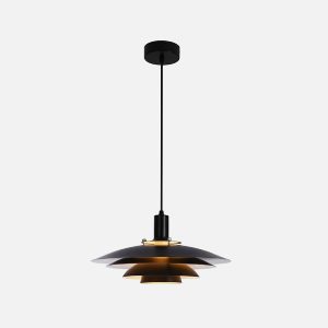LAMPARA COLGANTE NEGRO E27