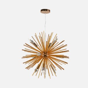 LAMPARA COLGANTE PORTA 10*E14 GOLD