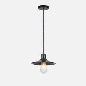LAMPARA COLGANTE PORTA E27*1 NEGRO