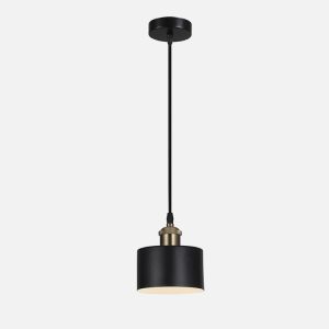 LAMPARA COLGANTE PORTA E27*1 NEGRO