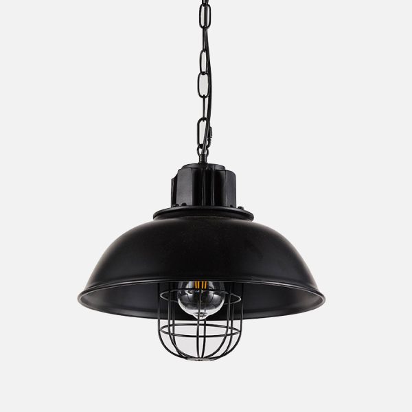 LAMPARA COLGANTE PORTA E27 NEGRO - Imagen 2