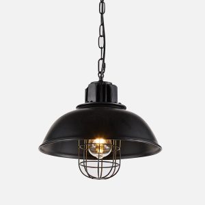 LAMPARA COLGANTE PORTA E27 NEGRO