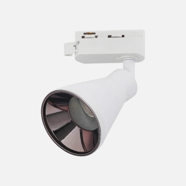 PORTA GU10 MONOFASICO BLANCO CONO