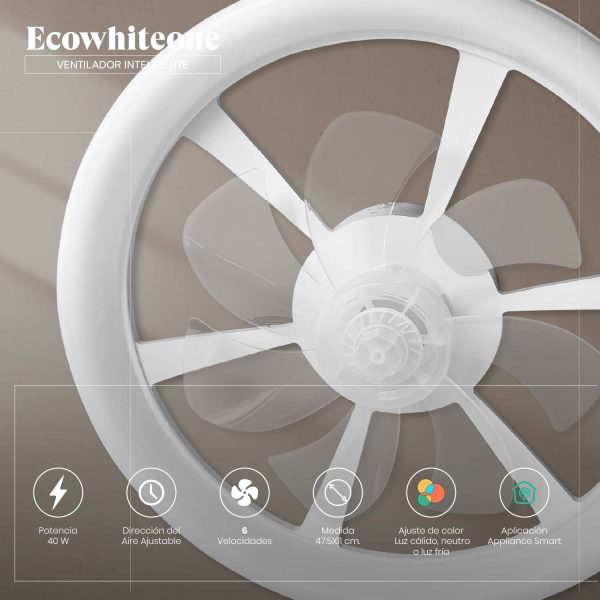 Ventilador Inteligente EcoWhiteOne - Imagen 3