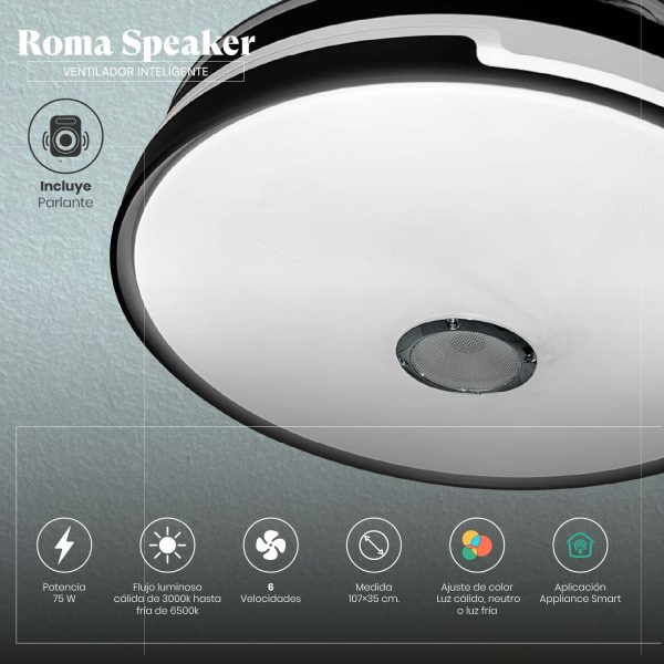 Ventilador Inteligente Roma Speaker - Imagen 3