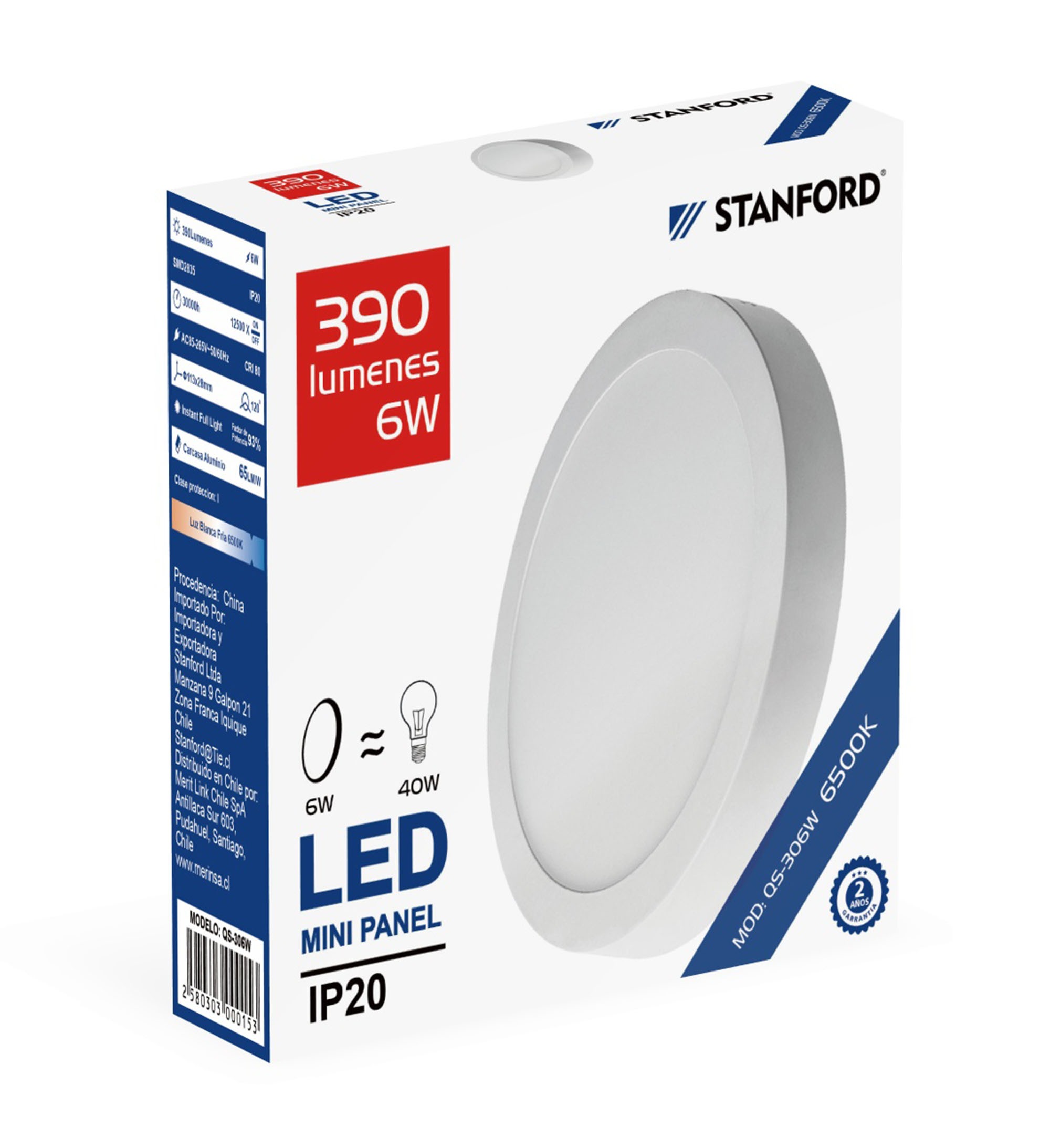 panel led redondo sobrepuesto frio 6w 1 panel led redondo sobrepuesto frio 6w 1